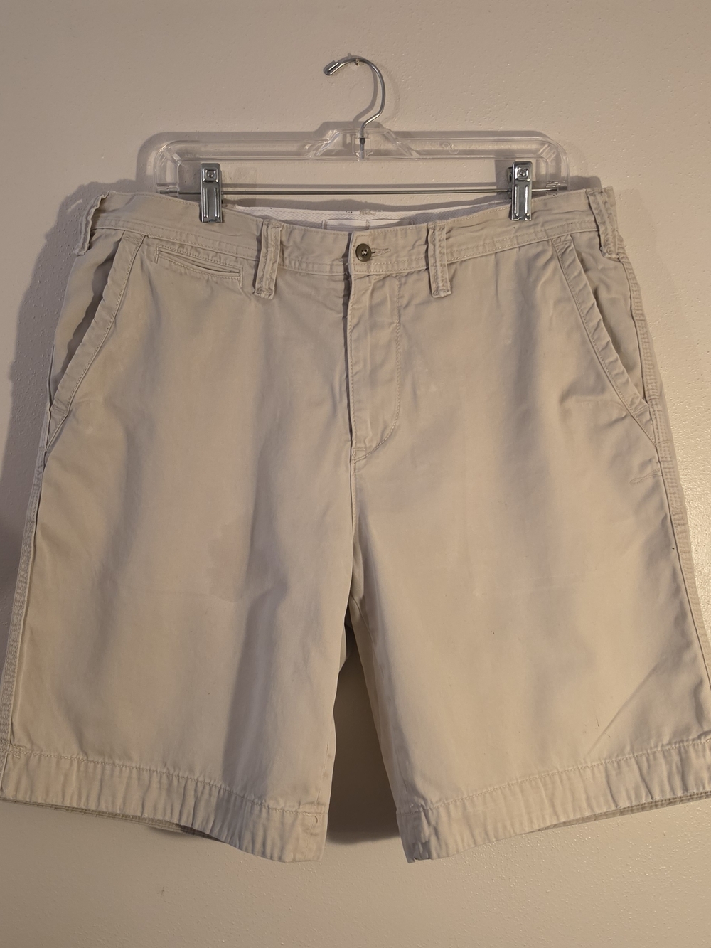 Polo by Ralph Lauren Men's Beige Flat-Front Cotton Shorts